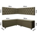 Ver imagem 6 de Canto Alemão 4 Lugares para Lanchonete 1,25x1,60m Capitonê Marrom Sofa Store