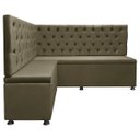 Ver imagem 5 de Canto Alemão 4 Lugares para Lanchonete 1,25x1,60m Capitonê Marrom Sofa Store