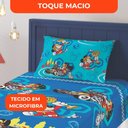 Ver imagem 4 de Jogo de Lençol Personagens Mickey Solteiro Lepper 2 Peças Microfibra Azul