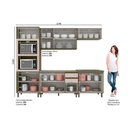 Ver imagem 2 de Kit Cozinha Completa 6 Peças Connect (2aéreos+2balcões+1paneleiro+1complemento) C6p23 Duna/
