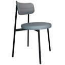 Ver imagem 5 de Cadeira de Jantar Estofada Kit 2 Nyka M25 Linho Cinza Cl - Mpozenato
