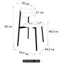 Ver imagem 4 de Cadeira de Jantar Estofada Kit 2 Nyka M25 Linho Cinza Cl - Mpozenato