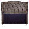 Cabeceira Estofada Para Cama Box Casal 140 Cm Princesa - Suede Marrom Café - 1