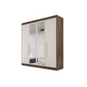 Ver imagem 5 de Guarda Roupa 4 Portas 3 Gavetas e C/2 Espelho Nantes Off White/peroba - Europa