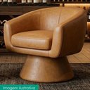Ver imagem 2 de Poltrona Decorativa Cave Base Giratoria Courino Tcs 727 Moll