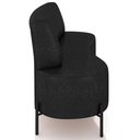 Ver imagem 7 de Sofá Chaise 2 Lugares Sala Living 160cm Pés Industrial Cayman K01 Couríssimo Preto - Lyam Decor