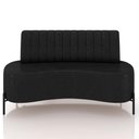 Ver imagem 3 de Sofá Chaise 2 Lugares Sala Living 160cm Pés Industrial Cayman K01 Couríssimo Preto - Lyam Decor