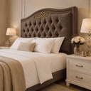 Ver imagem 4 de Cabeceira Greta 160cm Estofada Boucle p/ Cama Box Casal Queen Quarto