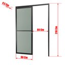 Ver imagem 4 de Porta de Correr Suspensa Vidrao Dir L.25 Preta 210x90 Brimak