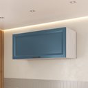 Ver imagem 1 de Armario Aéreo Planejado Porta Basculante 80cm Soho CabeCasa MadeiraOriginals Branco/Azul