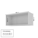 Ver imagem 3 de Armario Aéreo Planejado Porta Basculante 80cm Soho CabeCasa MadeiraOriginals Branco/Azul