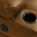Ver mais imagens de Poltrona do Papai Sala de Cinema Mia Reclinável Retrátil Power Elétrico Base Fixa Couro Caramelo Bri