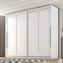 Ver imagem 1 de Guarda Roupa Casal Atraente 100% MDF 2 Portas de Correr 6 Gavetas Branco/Absoluto