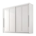 Ver imagem 2 de Guarda Roupa Casal Atraente 100% MDF 2 Portas de Correr 6 Gavetas Branco/Absoluto
