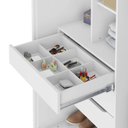 Ver imagem 5 de Guarda Roupa Casal Atraente 100% MDF 2 Portas de Correr 6 Gavetas Branco/Absoluto