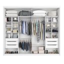 Ver imagem 4 de Guarda Roupa Casal Atraente 100% MDF 2 Portas de Correr 6 Gavetas Branco/Absoluto