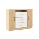 Ver imagem 2 de Cômoda 3 Gavetas 2 Portas Mdp 122x94x43cm 1023