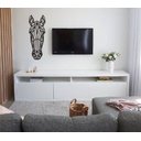 Ver imagem 2 de Cavalo Geométrico Poligonal 60x22cm em Madeira MDF Aplique de Parede