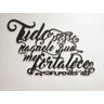 Tudo Posso Naquele Que Me Fortalece-Filipenses 4:13 60x38cm LETTERING em Madeira MDF Aplique de - 1
