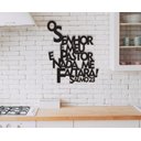 Ver imagem 2 de Salmo 23 O senhor é meu Pasto 49x60cm LETTERING em Madeira Mdf Aplique de Parede