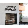 Cantinho Do Churrasco 45x21cm Lettering Aplique em Madeira MDF Parede - 3