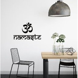Namastê Om 60x40cm LETTERING em Madeira Mdf Aplique de Parede - 2