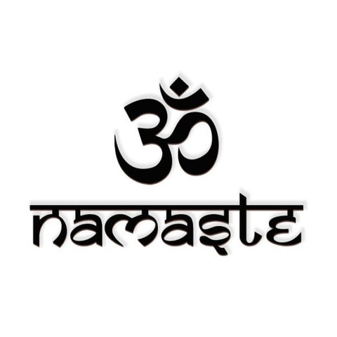 Namastê Om 60x40cm LETTERING em Madeira Mdf Aplique de Parede