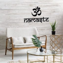 Namastê Om 60x40cm LETTERING em Madeira Mdf Aplique de Parede - 3