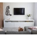 Ver imagem 4 de Gato Geométrico Poligonal 60x38cm em Madeira MDF Aplique de Parede