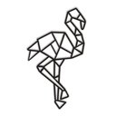 Ver imagem 1 de Flamingo Geométrico Poligonal 60x35cm em Madeira MDF Aplique de Parede