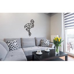 Flamingo Geométrico Poligonal 60x35cm em Madeira MDF Aplique de Parede - 2