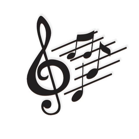 Notas Musicais 50x50cm Madeira MDF Aplique de Parede