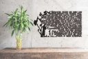 Ver imagem 2 de Oração Francisco 60x33cm LETTERING Em Madeira Mdf Escultura De Parede