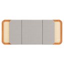 Ver imagem 3 de Kit Cabeceira Estofada Casal ou Queem 2 Mesas Lateral com Palha Natural Mdf Freijó Dalla Costa