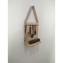 Porta Temperos Escupido em Madeira Div. Modelos - Talheres Cozinha - 2
