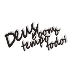 Deus É Bom O Tempo Todo 45x20cm Lettering em MDF Aplique de Parede - 1