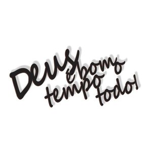 Deus É Bom O Tempo Todo 45x20cm Lettering em MDF Aplique de Parede