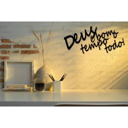 Deus É Bom O Tempo Todo 45x20cm Lettering em MDF Aplique de Parede - 2