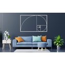 Ver imagem 3 de Sequencia Fibonacci 60x37cm Da Vinci Proporção Áurea em Madeira MDF Aplique de Parede