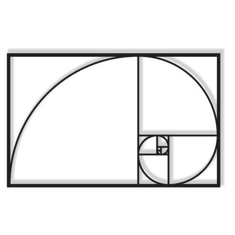 Sequencia Fibonacci 60x37cm Da Vinci Proporção Áurea em Madeira MDF Aplique de Parede