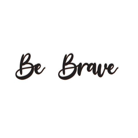 Be Brave Lettering Em Madeira MDF Aplique de Parede