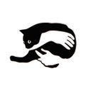 Ver imagem 1 de Aplique de Gato no Colo 35x24cm em Madeira MDF Escultura de Parede