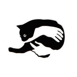 Aplique de Gato no Colo 35x24cm em Madeira MDF Escultura de Parede - 1