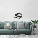 Ver imagem 2 de Aplique de Gato no Colo 35x24cm em Madeira MDF Escultura de Parede