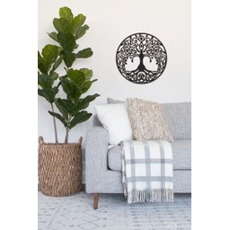 Mandala Árvore da Vida 40x40cm em Madeira MDF Aplique de Parede - 2
