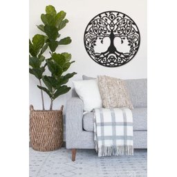Mandala Árvore da Vida 60x60cm em Madeira Mdf Aplique Parede - 2