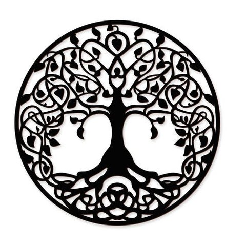 Mandala Árvore da Vida 60x60cm em Madeira Mdf Aplique Parede