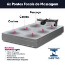 Ver imagem 4 de Cama Box Casal + Colchão com Massageador Espuma D33 Função Ortopédica 138x188cm Cinza