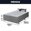 Ver imagem 3 de Cama Box Casal + Colchão com Massageador Espuma D33 Função Ortopédica 138x188cm Cinza