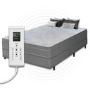 Ver imagem 1 de Cama Box Casal + Colchão com Massageador Espuma D33 Função Ortopédica 138x188cm Cinza